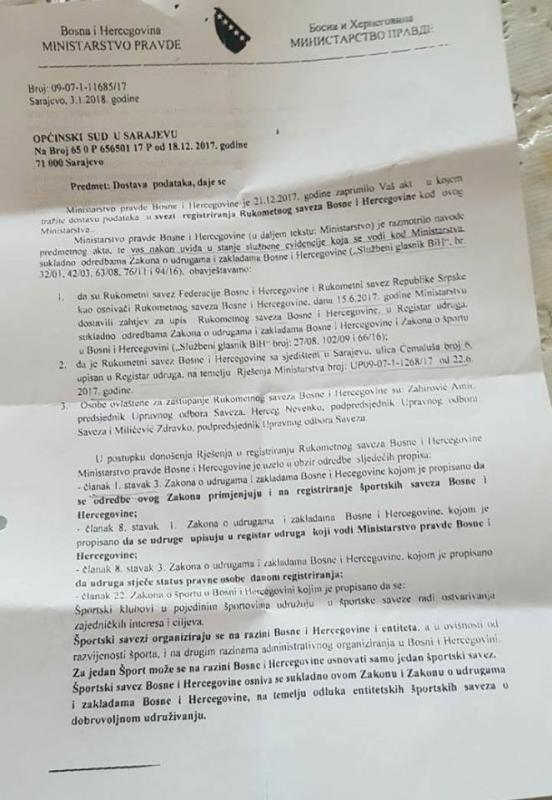 1.jpg - RSBiH ima pitanje za pravnike i stručnjake: Treba li uništiti rukomet u Bosni i Hercegovini?