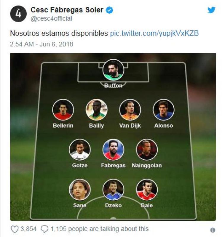 cesc.jpg - (FOTO) Džeko u Fabregasovoj idealnoj ekipi: Mi smo slobodni!