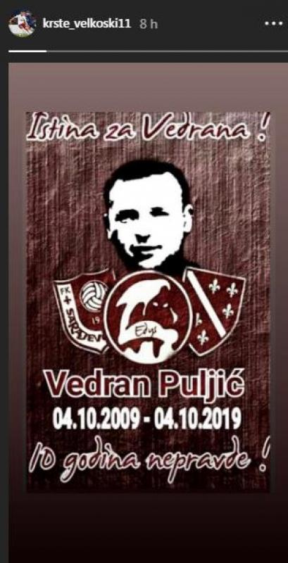 šeše4.jpg - (FOTO) Ni bivši ni sadašnji fudbaleri Sarajeva ne zaboravljaju Vedrana Puljića: 